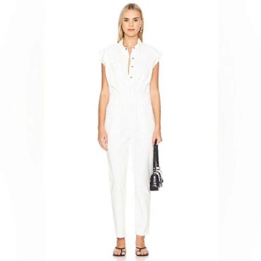 NWT PISTOLA x Revolve Women's Rosie Cotton Jumpsuit in Porcelain White Size XS - Picture 5 of 12